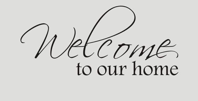 WELCOME-TO-OUR-HOME-Vinyl-Wall-Quote-Decal-Family